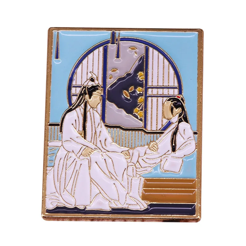 Tv Series “The Untamed” Enamel Pin Fashionable Couple'S Brooch Metal Badge Clothing Bag Jewelry Accessories Cultural Fan Gifts