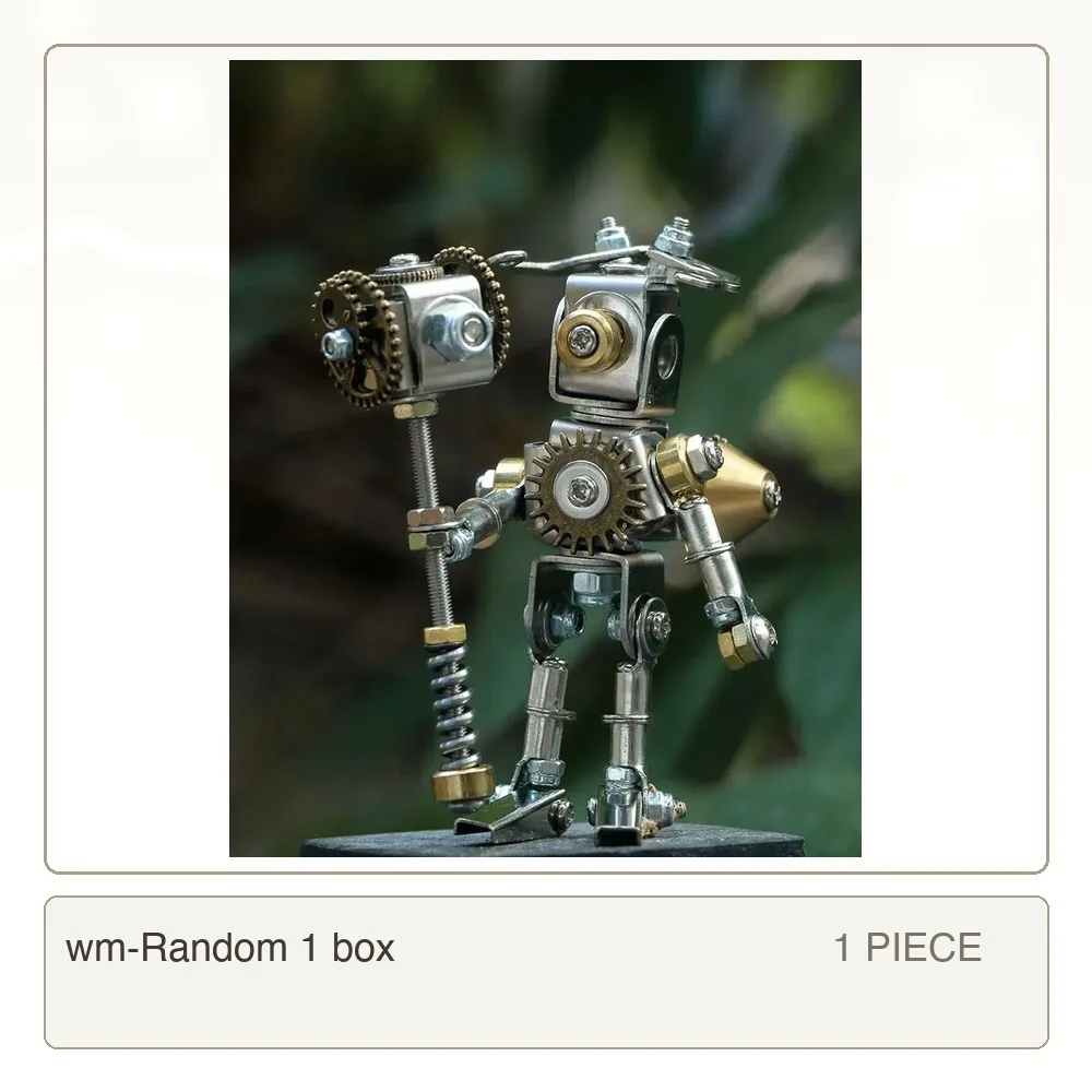 3D DIY Mechanical Saint Series Retro Metal Wind Hand Assembled Mecha Box Gift- Random Types