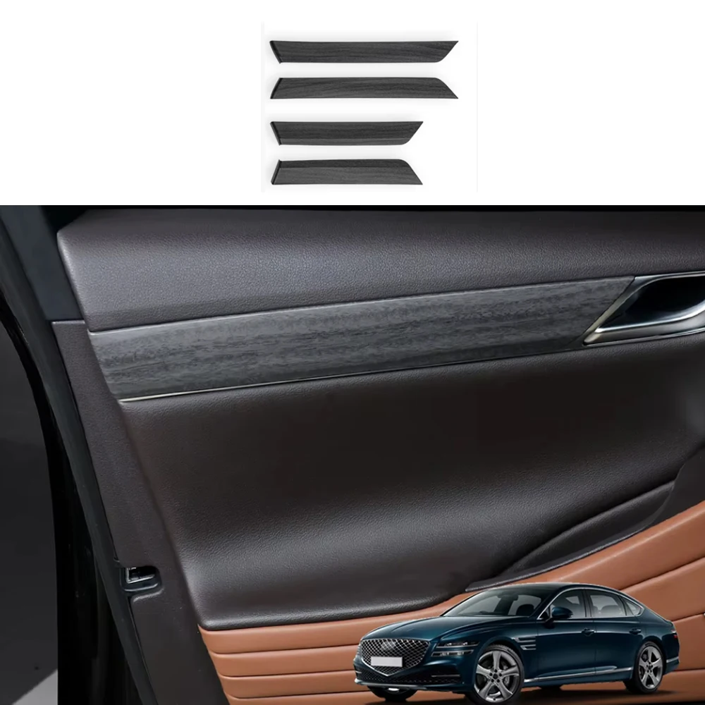 

4PCS ABS Plastic Inner Door Panel Cover Dashboard Trim Protection Guard Accessories For Genesis G80 RG3 2025 2026 LHD/RHD