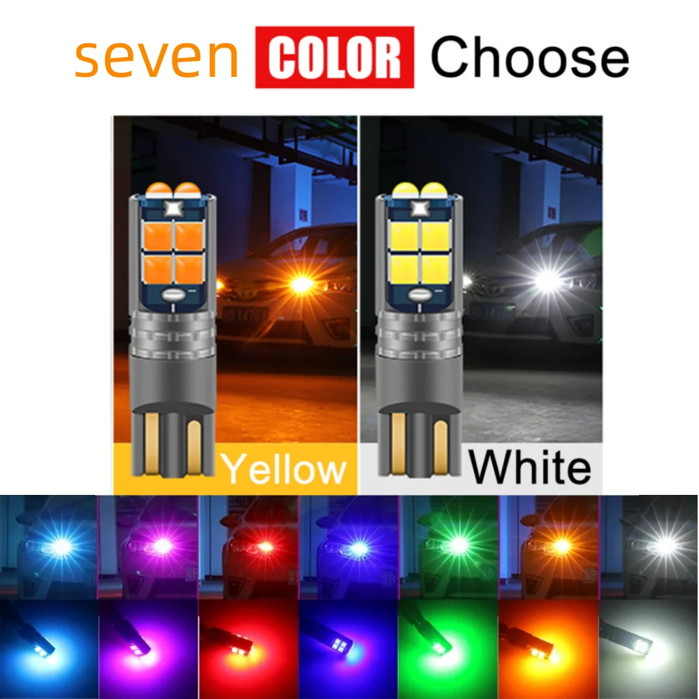 

1pcs Car T10 LED Canbus W5W 3030 10SMD 12V-24V 194 168 Auto LED Car Interior Light plate Dome Reading Lamp Clearance Light