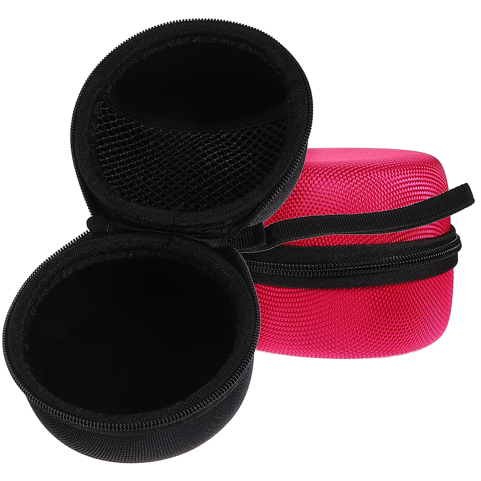 

2 Pcs Black Red Speaker Bag for 2 Portable Protective Case EVA Material Zipper Storage Solution Music Devices Speaker