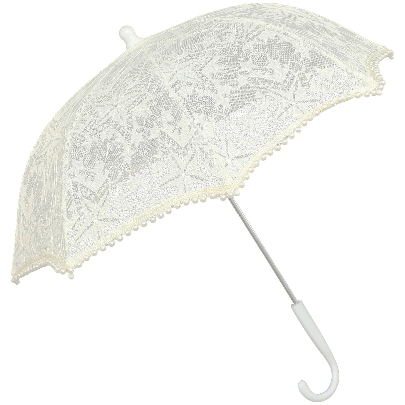 Umbrella Decoration Lace Bridal Western Style Kids Umbrellas for Rain White Bridegroom