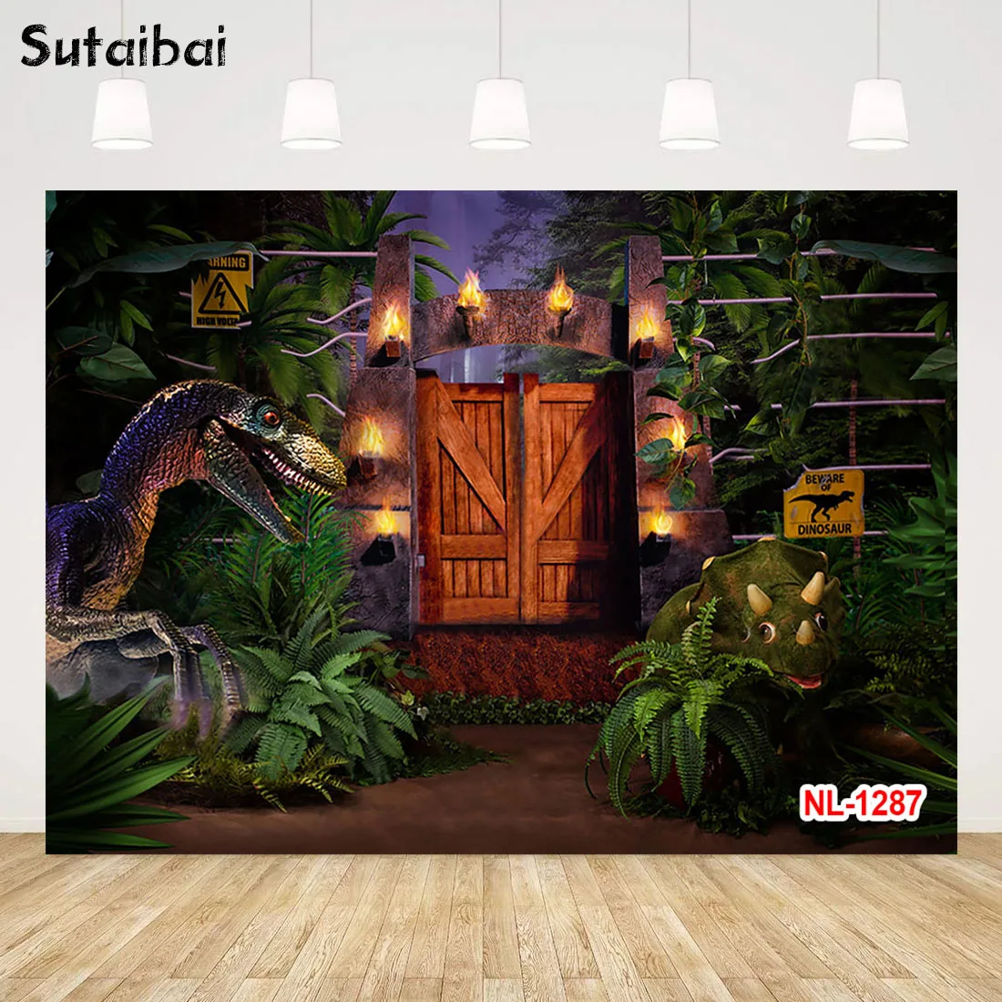 Jurassic World Background Photography Studio for Birthday Boy Customize Photo Backdrops Dinosaur Party Decorations