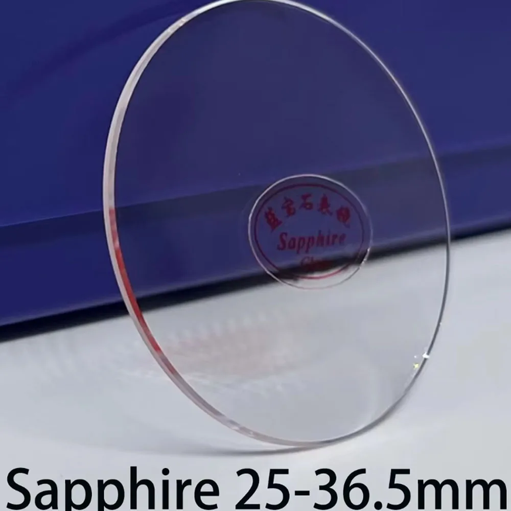 Flat sapphire watch mirror surface 25-36.5mm thickness 0.8-3.0mm watch glass lens mask accessories