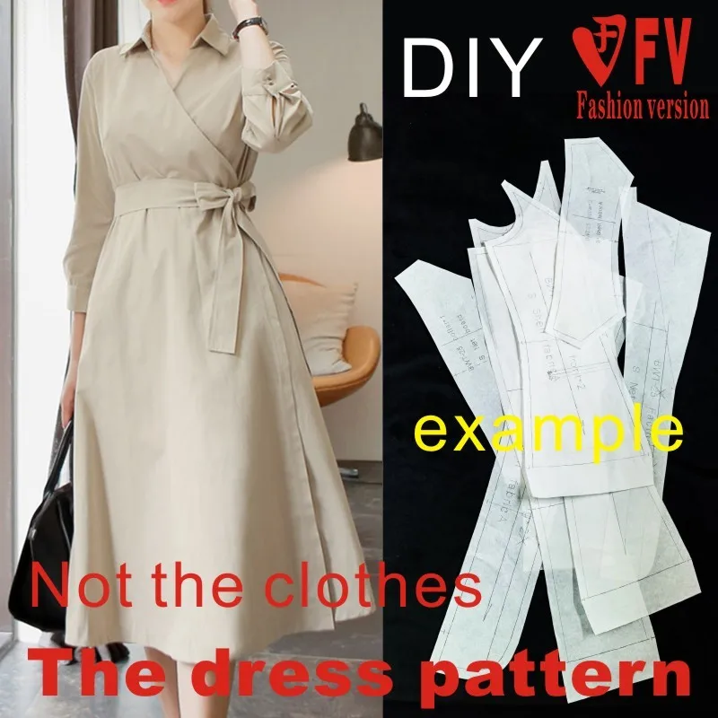 Pattern Fashion Dress Women's Shirt Collar Skirt Garment Sewing Board Drawing BLQ-351