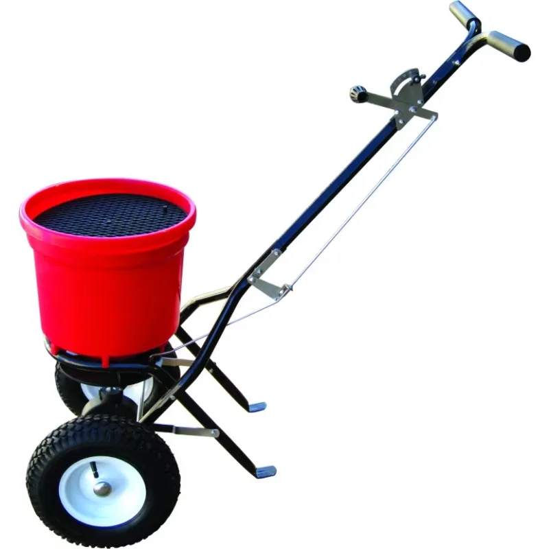 

50 фунтов Walk Behind Broadcast Добриво Разбрасыватель семян соли Ручной толкатель