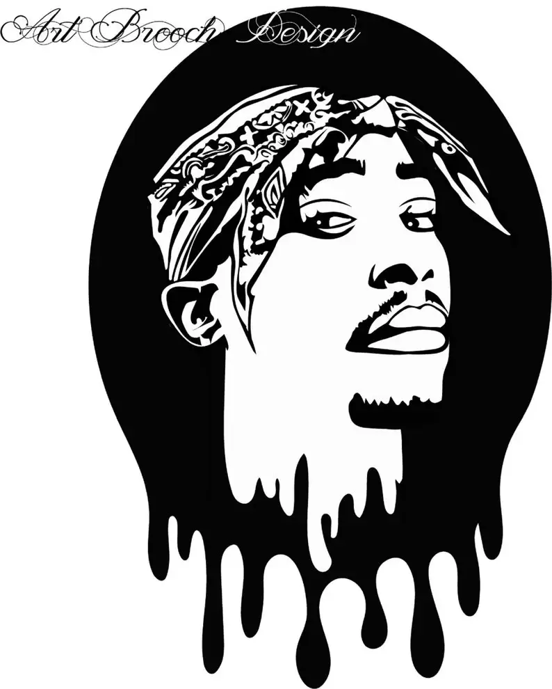 2pac наклейка в стиле хип-хоп Тупак Шакур, футболки, сумки, чашки с принтом, искусство, длинные или Короткие рукава