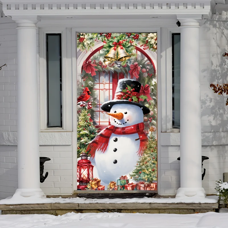 1pc2D flach, Weihnachtsschneemann-Banner – geeignet für Familienfeiern, Event-Design, Party-Dekoration, keine Strom erforderlich, wsj