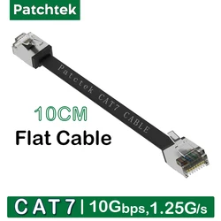 Patchtek CAT7 Flat Ethernet Cable RJ45 Short Boot SSTP 10Gbps 600Mhz Lan Cable Network 0.1-1.5m rj45 CABLE for Ps5 Iptv