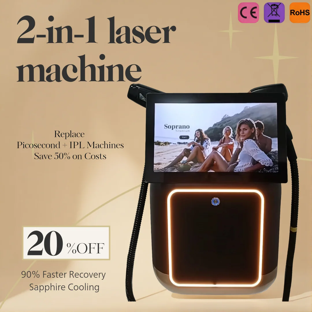 

Лазерный диодный аппарат 2-в-1 мощностью 2000 Вт для удаления волос и татуировок, 3 длины волны, 808 нм, для домашнего использования