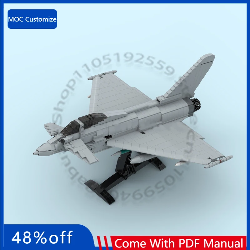

1232 PCS War series Eurofighter Typhoon MOC Customize Modular Building Block Creative Design Educational DIY Festival Toy Gift
