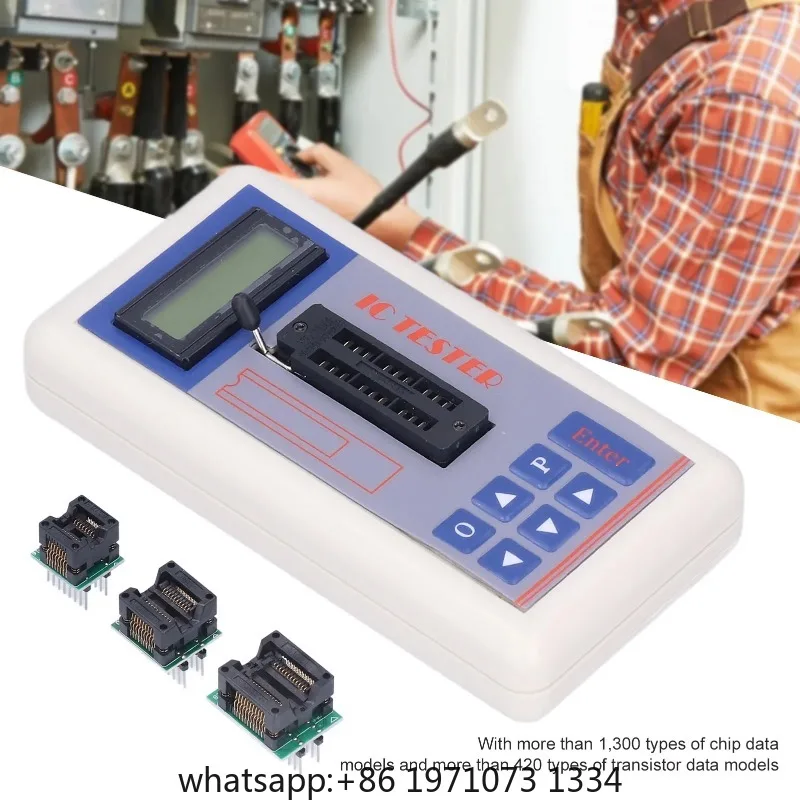 TSH‑06F Integrated Circuit Tester IC Transistor Meter with 5V 3.3V AUTO Modes Transistor Tester for Microelectronics Engineers