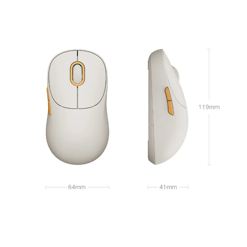 Xiaomi Wireless Mouse 3 Color Version Bluetooth Dual Mode 2.4GHz 1200DPI Ergonomic Optical Laptop Computer Soft-tone keying Game