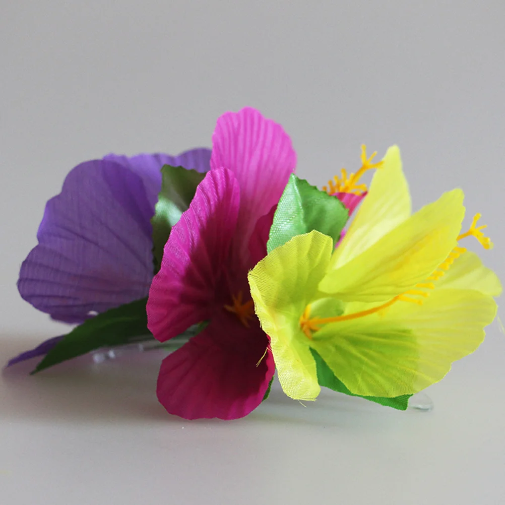 

12 шт., заколки для волос с гавайскими цветами, яркие заколки из гибискуса, легкая заколка для тропической вечеринки, свадьбы, праздничной одежды
