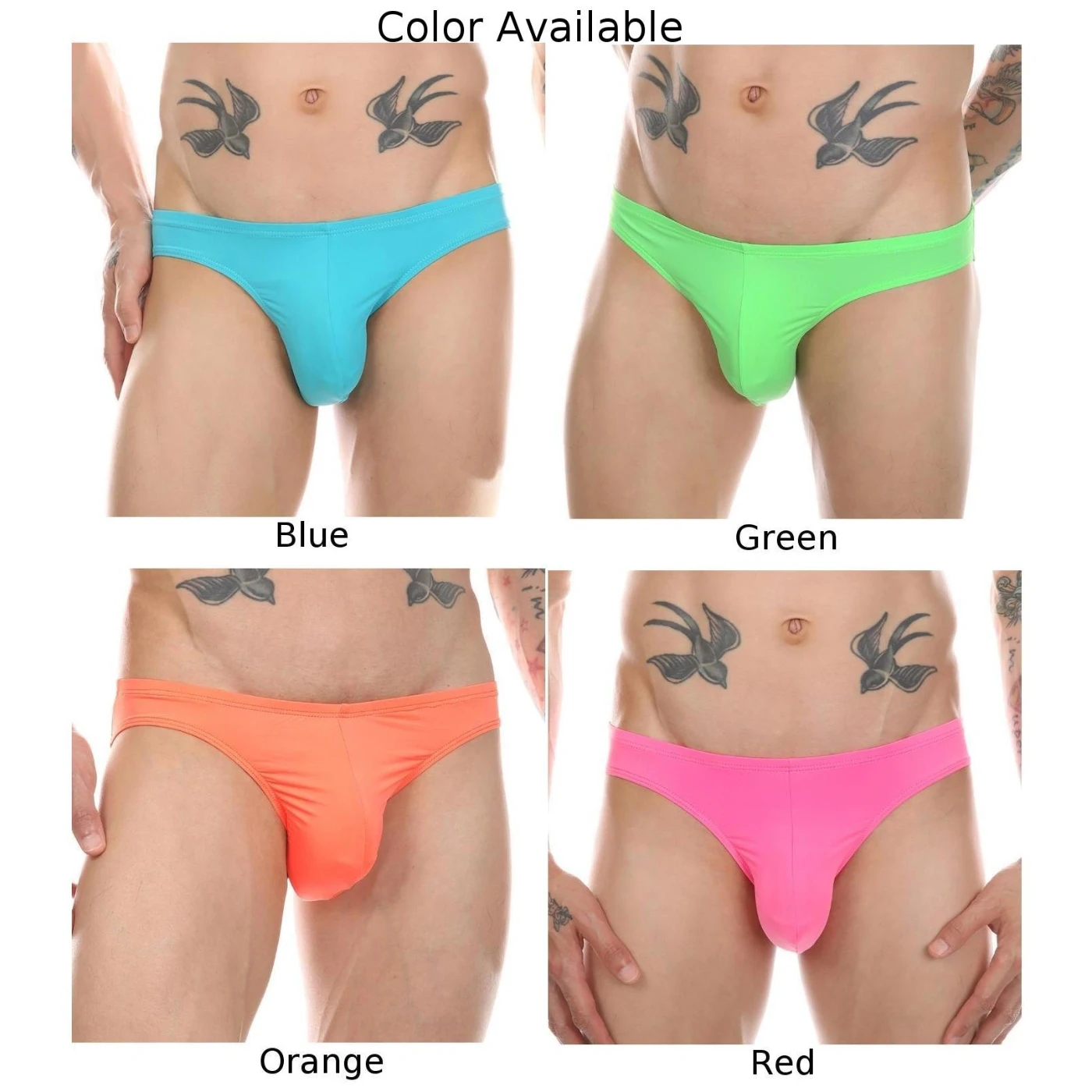 Fashion Daily Holiday Men Underwear Lingerie Briefs Casual Low Waist Male Middle Stretch Soft Pouch Solid Color