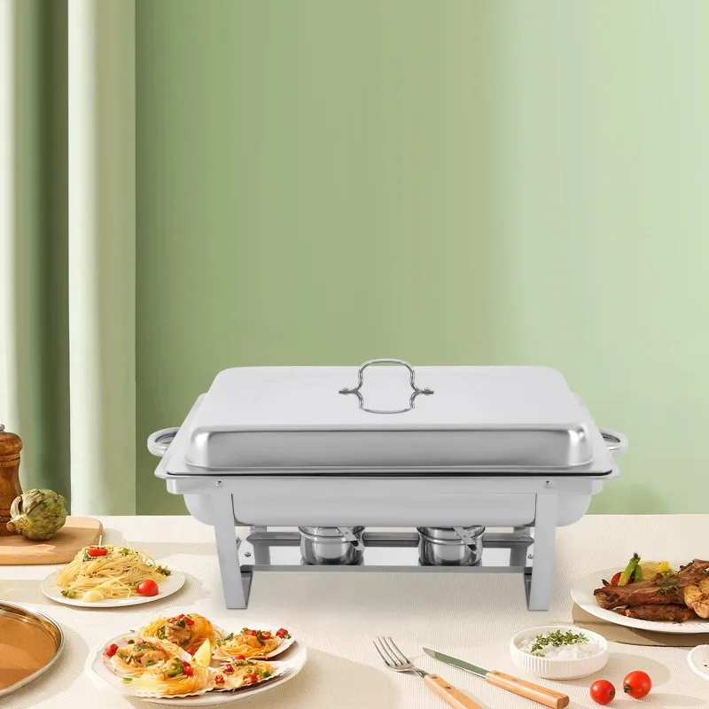 Stainless Steel Chafing Dish Buffet Set Rectangular Catering Chafer Warmer Buffet Dishes Warming for Restaurants