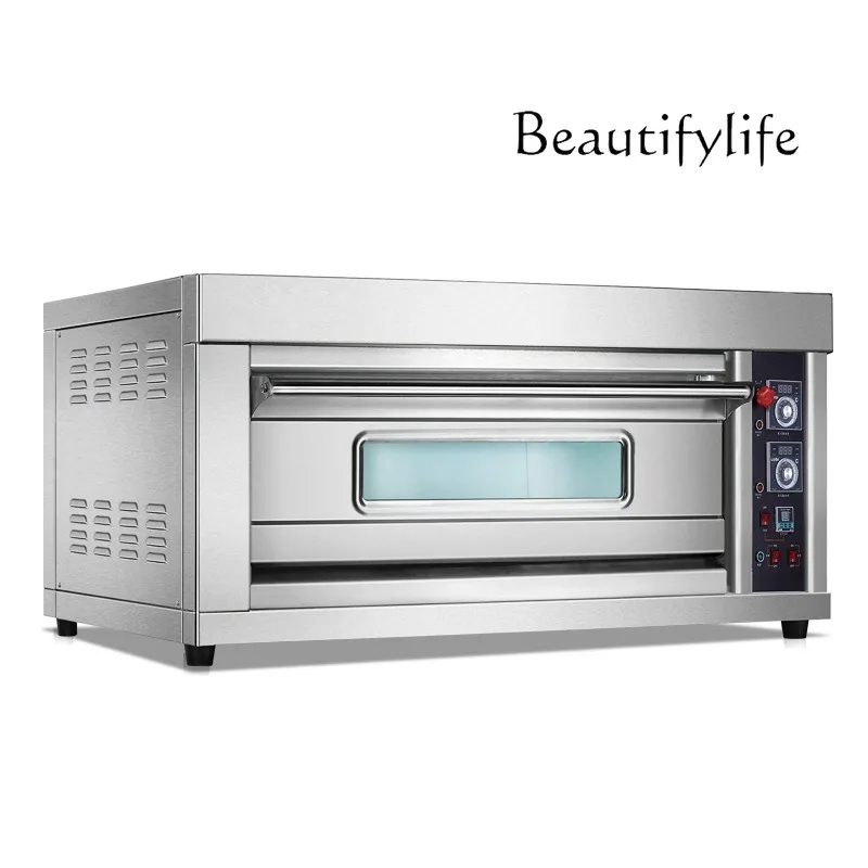 Gas oven commercial large one-layer two-plate cake pizza egg tart bread baking oven