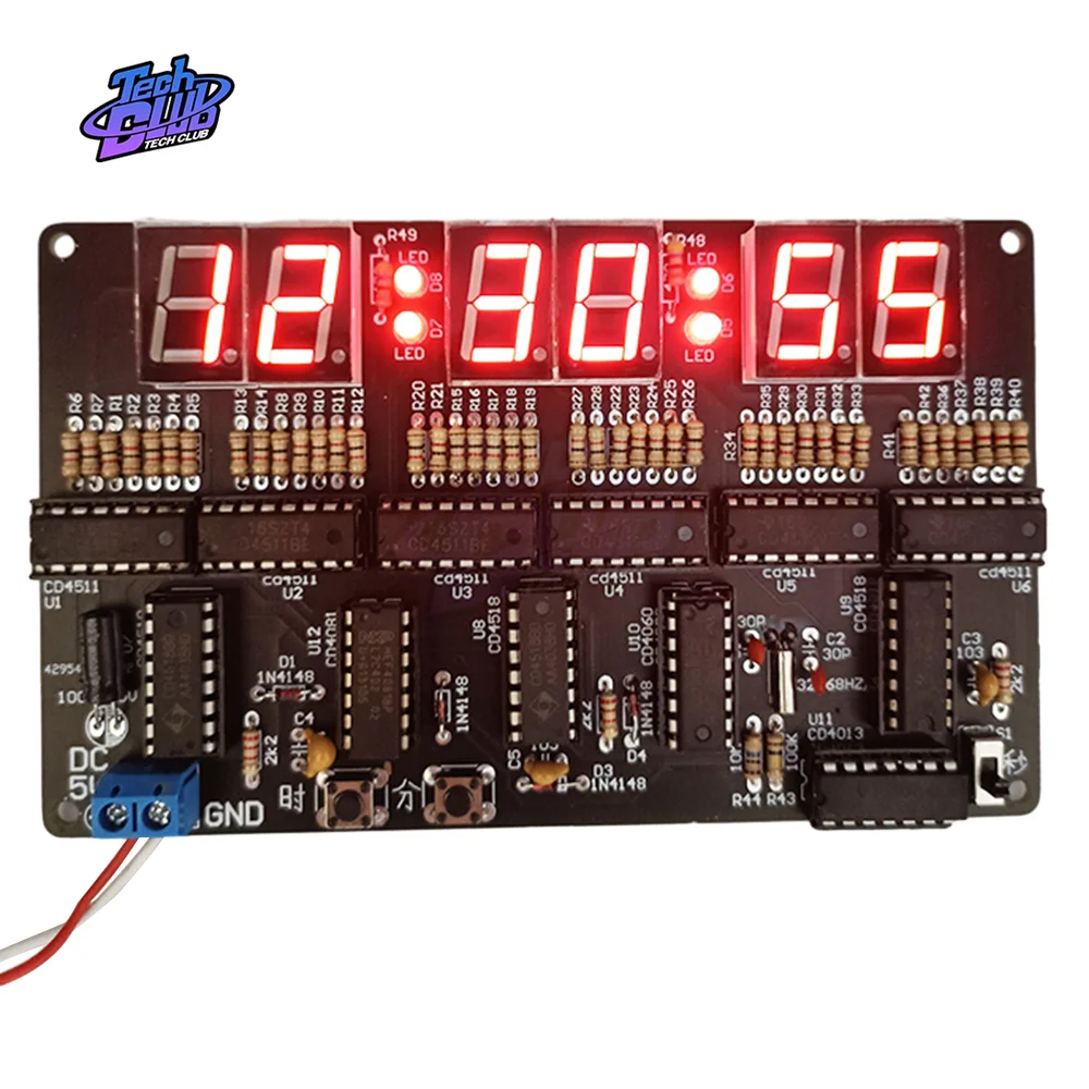 Modułu LED cyfrowy zegar obwodu elektroniczny zestaw zrób to sam samodzielnego montażu i lutowania zapasowy zestaw dla element elektroniczny uczniów