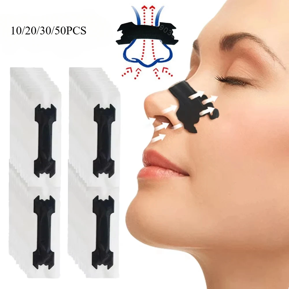 

50/30/20Pcs Anti Snoring Nasal Strips for Way Help Breathing Reduce Snoring Nose Patch Better Sleep Easier Breath Aid Decive