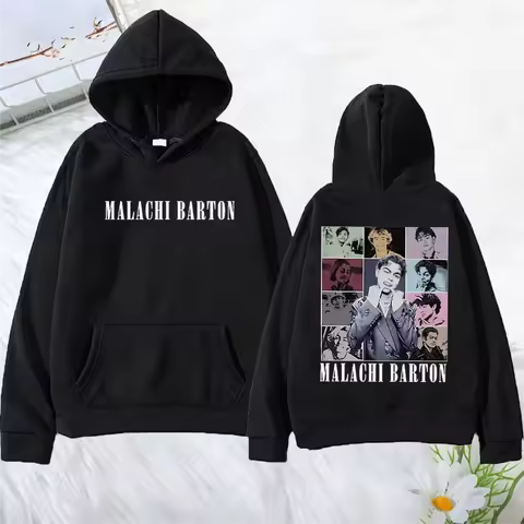 Malachi Barton Graphic Hoodie Men Women's 2025 vintage Autumn Winter Fashion pullovers Long Sleeve Fleece hip hop gothic clothes