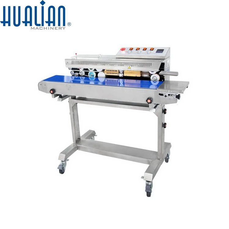

FRM-1010III Hualian Stand Type Printer Packing Oil Food Pouch Continuous Plastic Big Bag Heat Band Sealer Sealing Machine