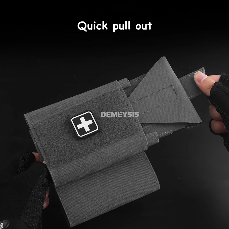 Bolsa médica táctica MOLLE para primeros auxilios y torniquete - imagen 5