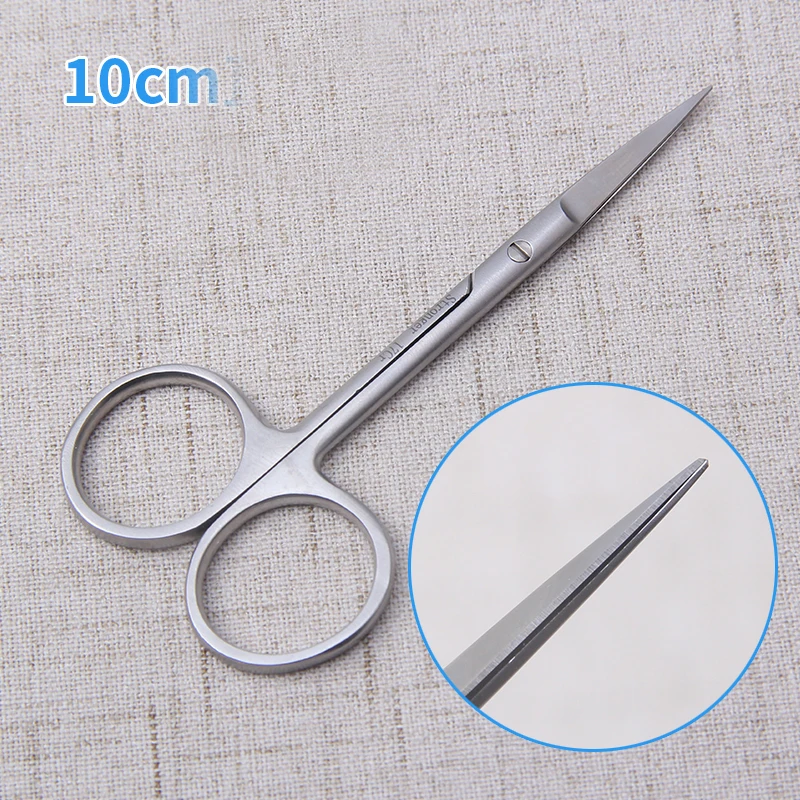 

Eye scissors Stainless steel Cosmetic plastic surgery instrument double eyelid tool ophthalmic operating scissors 10cm