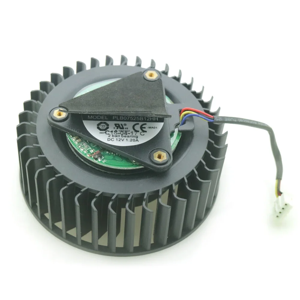 PLB07525B12HH DC12V 1.20A 75 مللي متر لـ MSI RX VEGA 56 64 AIR BOOST 8G OC بطاقة الرسومات مروحة التبريد 4 سلك 4Pin