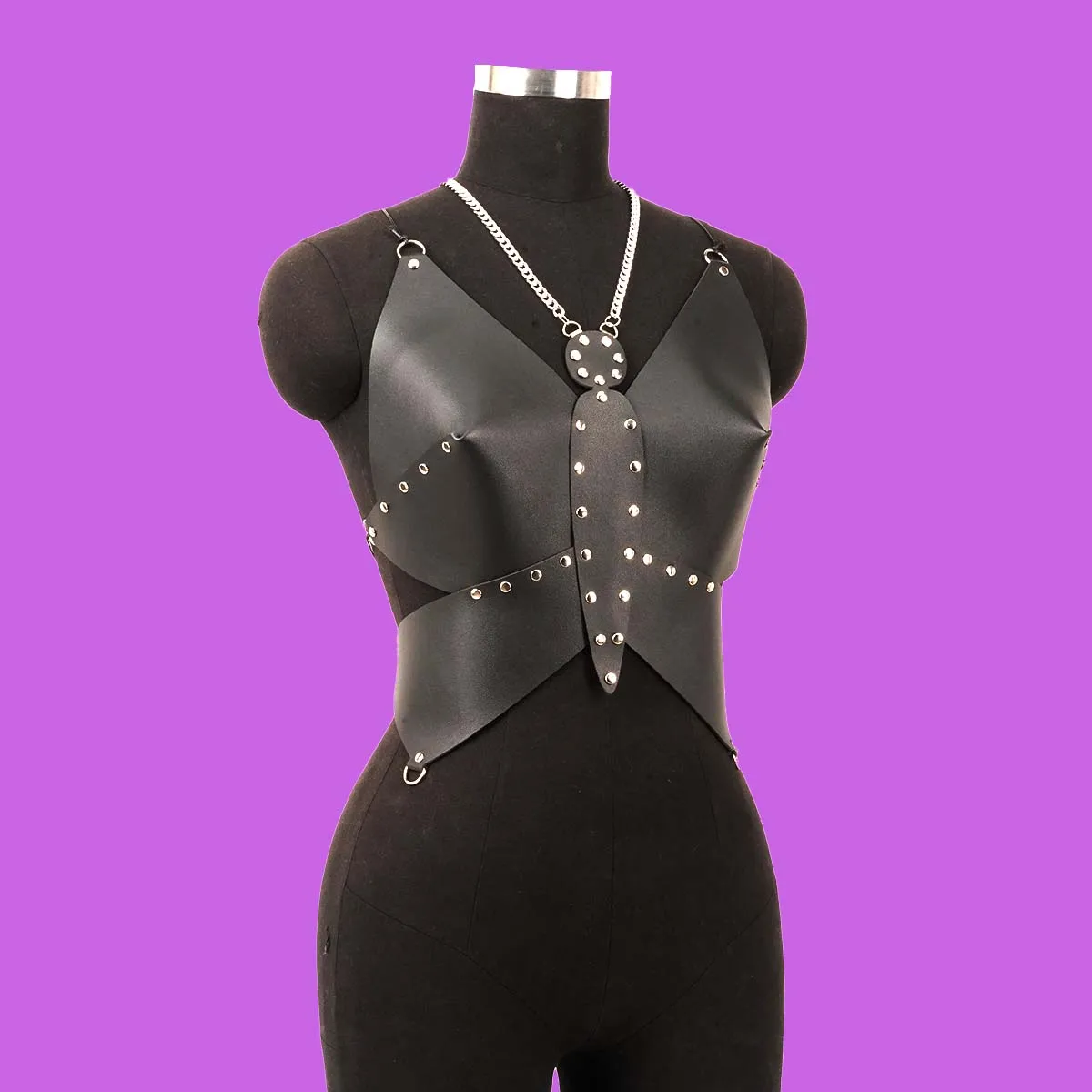 Women Fashion Corset Belt Leather Butterfly Top Leather Butterfly Crop Backless  Festival Wear Chest Harness Woman Rave Harness