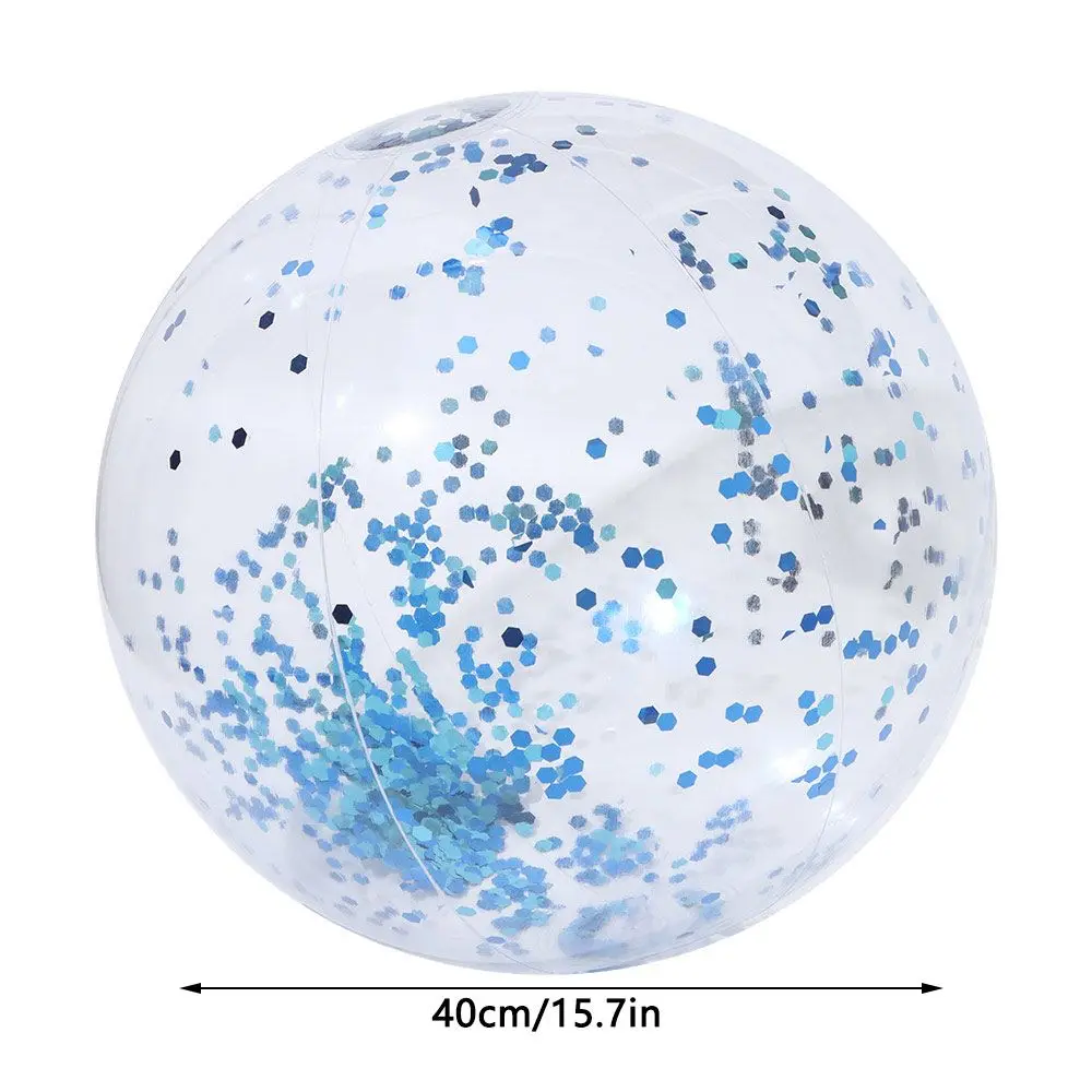 40cm Hobbys Sommers port Outdoor Glitter Pump aufblasbare Strand ball Schwimmbad Spielzeug Wasser bälle Party zubehör