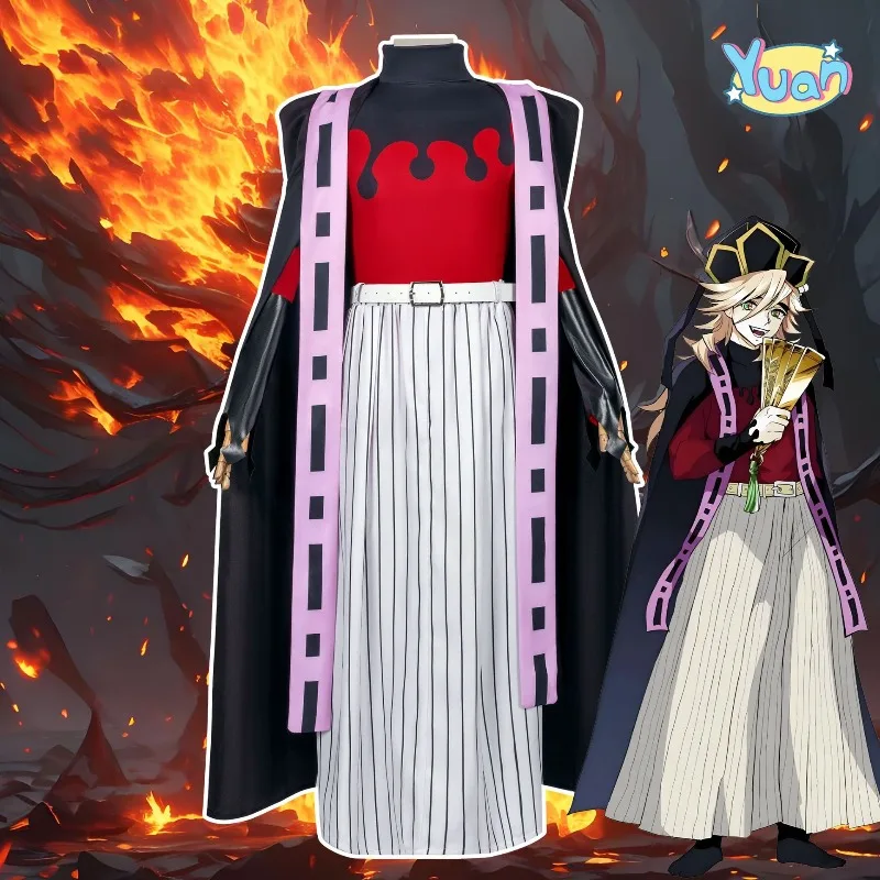 Douma Cosplay Costume Anime Douma Cosplay Outfit Wig Fan Doma Douma Cosplay Suits Kimono Unisex Halloween Costumes for Men Women