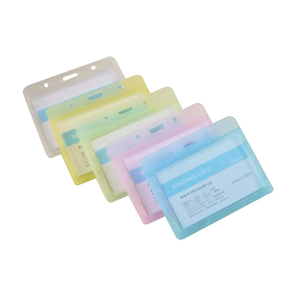

10Pcs Id Badge Holders Waterproof Weather Resistant Premium Material Office School Name Tag Covers Portable Id Card Cases