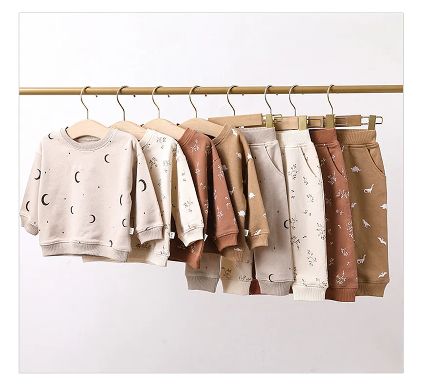 Autumn Winter Baby Boy Clothes Set Baby Boy Girl Casual Cotton Top+ Pants Infant Homewear Long Sleeve Newborn Baby Girl Clothes