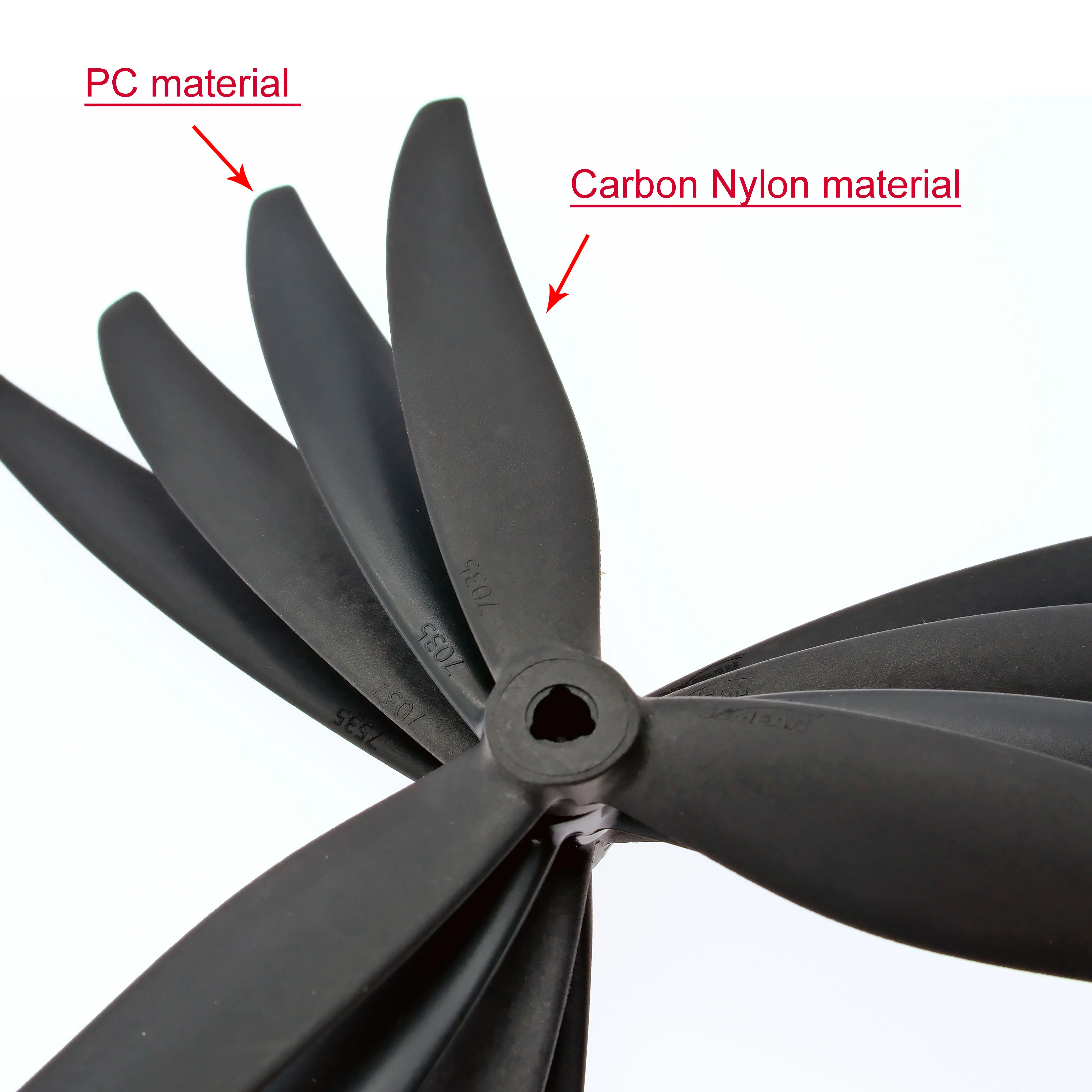 Gemfan 7035 7037 7535 7040 7050 7535 8040 8046 8060 9045 1050 1050W 3-Blade PC/ Carbon Nylon Propeller For RC FPV LR7 MAK4 Props