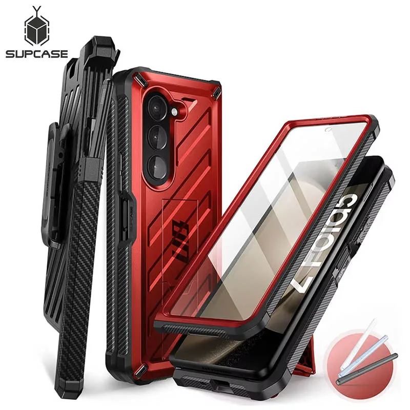 SUPCASE Hülle für Samsung Galaxy Z Fold 5 (2023) UB Robuste Schutzhülle mit Gürtelclip und integriertem Displayschutz