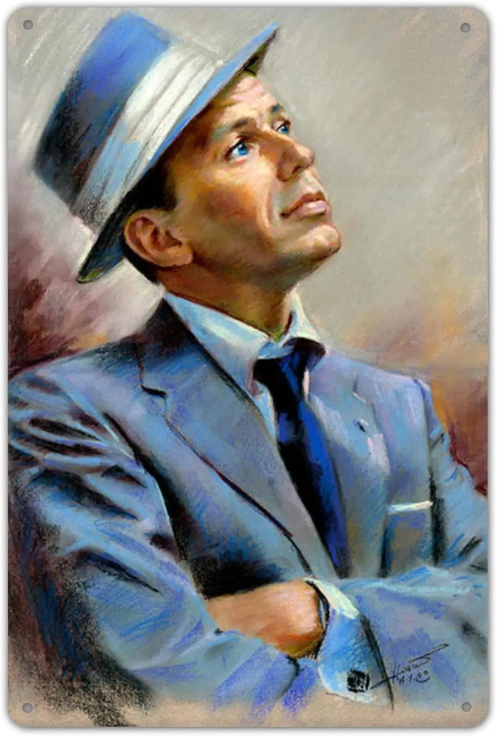 Kexle Frank Retro Vintage Plaque Sinatra for Cafe Beer Club Wall Decor Tin Signs Metal Sign 12