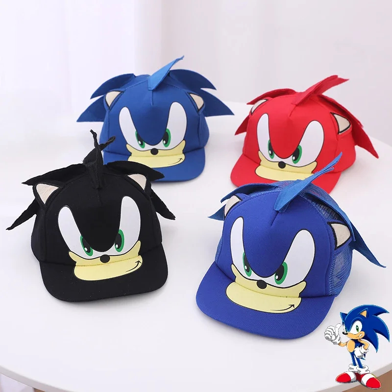 Sonic Baseball Caps Summer Cartoon Cosplay Children\'s Hats for Boys Girls Kawaii Anime Adjustable Outdoor Hip-Hop Sun Hat Gifts