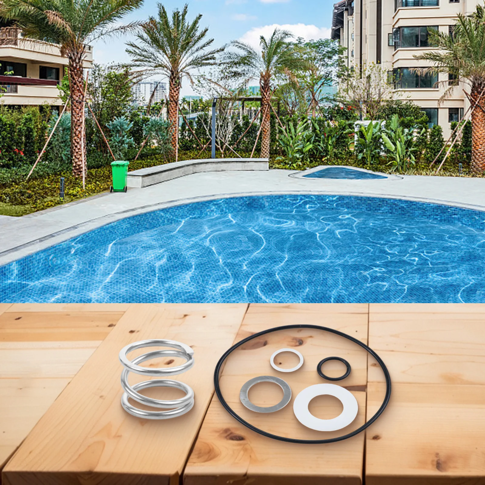 

Детали клапана Комплект для обслуживания бассейна, как показано на рисунке Детали многопортового клапана бассейна Основные запасные части Обновление системы фильтрации