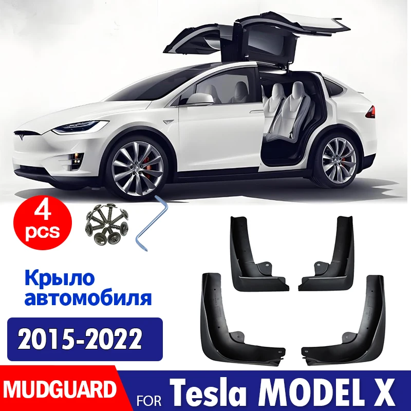 

2015 2016 2017 2018 2019 2020 2021 2022 For Tesla Model X Mudguard Fender Mud Flaps Guard Splash Mudflaps Car Accessories 4pcs