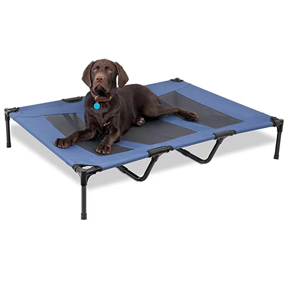 

Factory Directly Wholesale Breathable Mesh Dog Cooling Bed Portable Foldable Elevated Pet Cot Bed Portable Outdoor Pet Cot