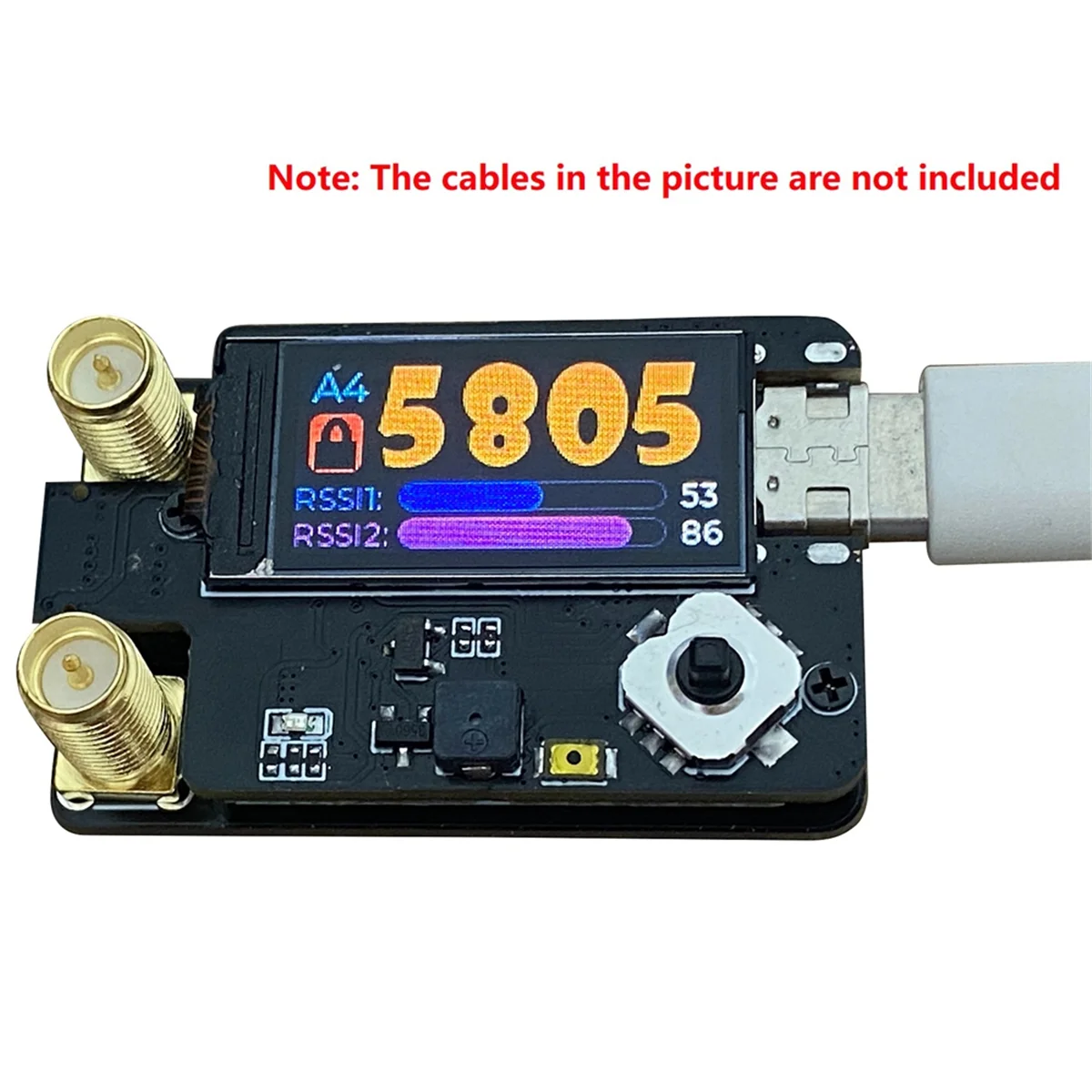 M18K-RX5808 4.9G 5.8G 6.1G PLUS デュアルアンテナレシーバーモジュール SKYZONE/Fatshark /DJI V1 V2 メガネ用、RP SMA メスコネクタ