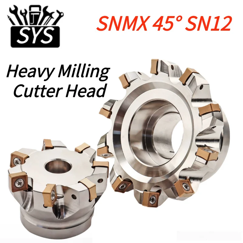 سيس اسن إم إكس 45 ° SN12 أداة التصنيع باستخدام الحاسب الآلي الخام أسطوانة القطع SNMX1205 سريع FeedMilling القاطع القرص Diameter-50mm/63mm/80mm/100mm/125mm/160mm #1