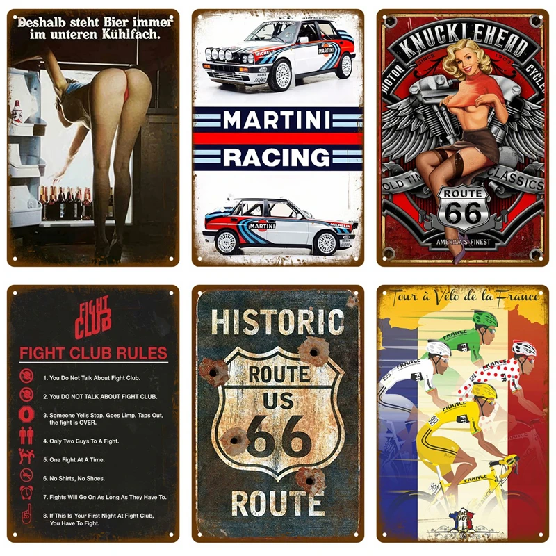 Home Decor Auto Parts Vintage Motor Car Parts Service Metal Sign Art Tin Sign Poster Decorative Plates Wall Stickers Pub Garage