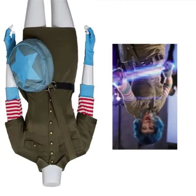 costume-de-cosplay-a-fleurs-de-ramona-robe-cargo-verte-sexy-avec-sac-messager-etoile-cercle