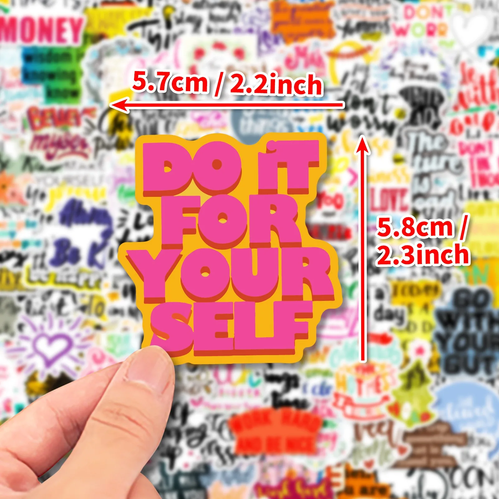 Inspirational English Waterproof Stickers Wholesale 200PCS Multi-purpose Notebook Laptop Phone Computer Vases books