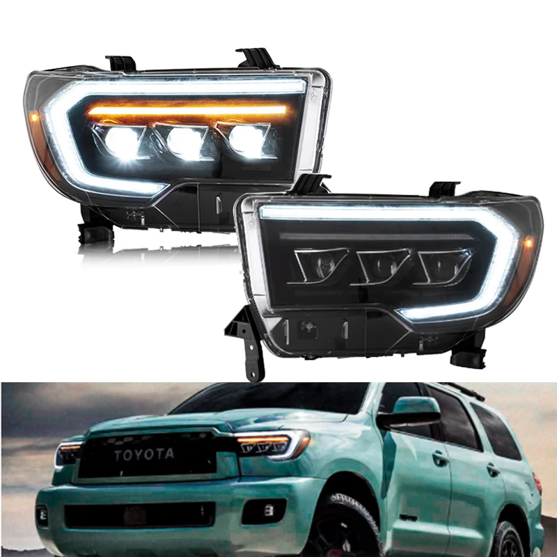 07-13 Headlight assembly for Toyota Tundra 2007-2013 ALL LED Headlights For Sequoia LED Headlight Bi- Xenon LED DRL Head Lamp