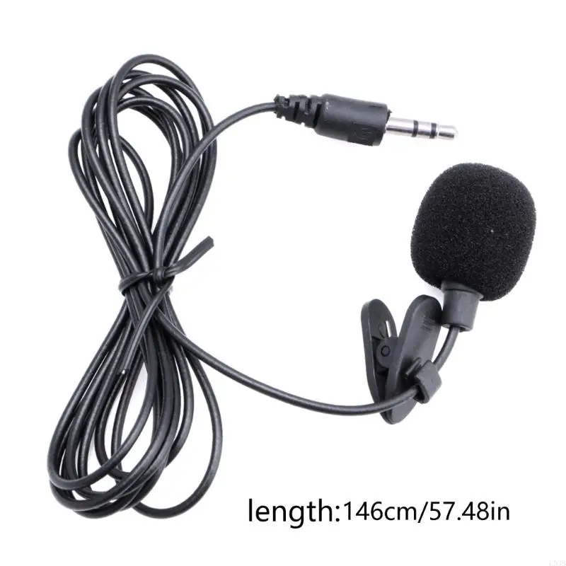 L93B 98cm Length Lavalier Microphone 360° Flexible Gooseneck Holder 3.5mm Plug