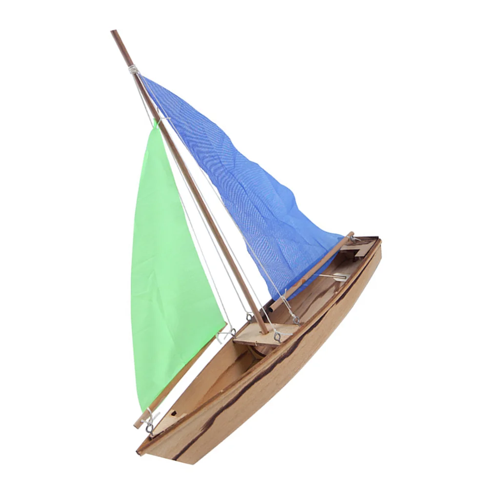 Mini Canoe Figurine Sailing Model Decorations Sailboat DIY Mold House Building Kit