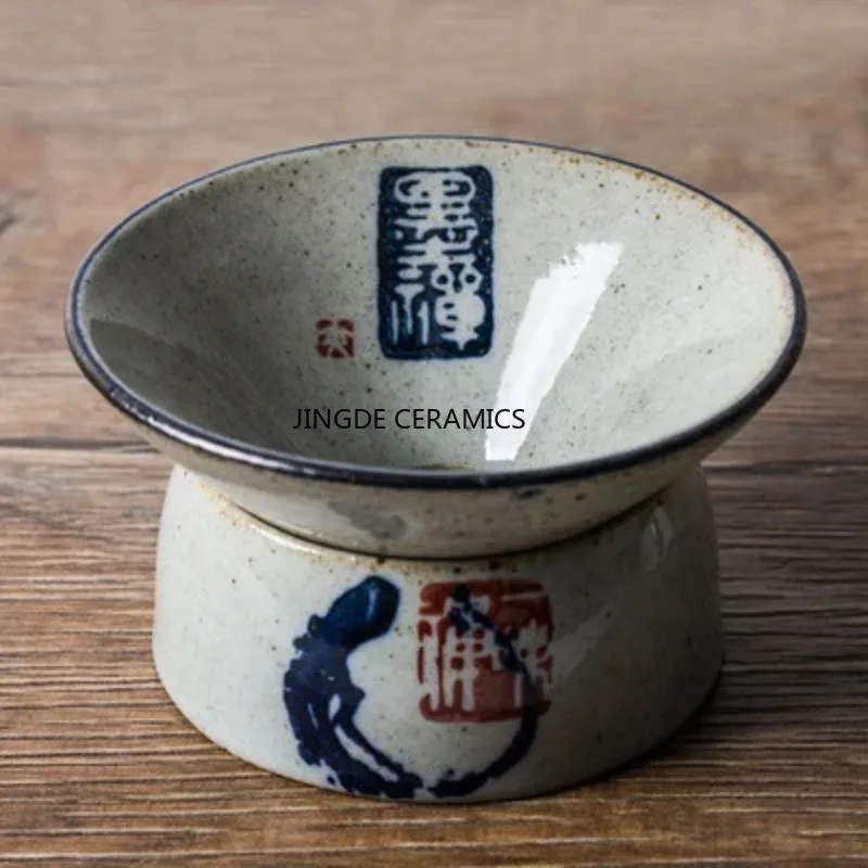 Hand Drawn Coarse Pottery Tea Filter Home Retro Ceramic Tea Strainer Filter Tea Maker Home Accessories Chinese Style