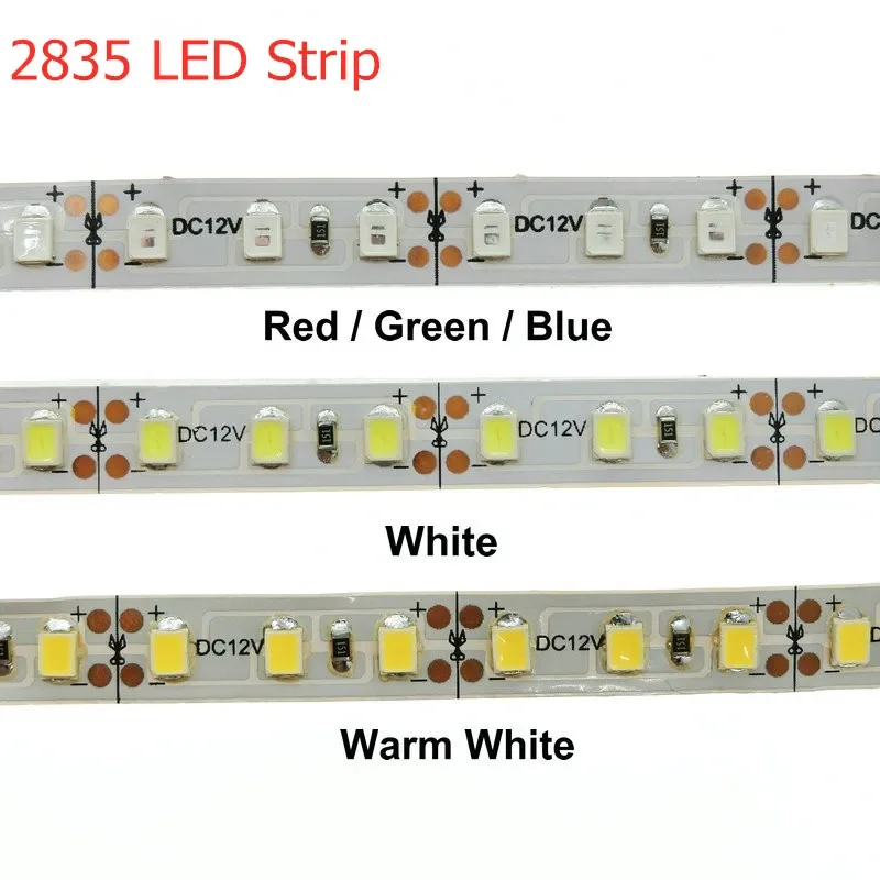 5M SMD LED Strip Light DC 12V Fita Flexível Branco Quente Branco RGB Impermeável Ruben - Decoração de Casa